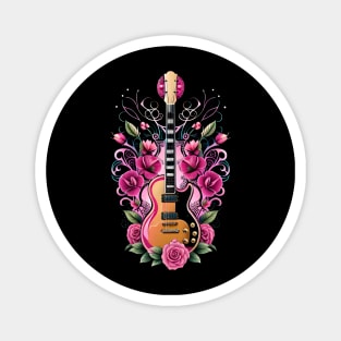 Electric guitar rose pink 20 Magnet